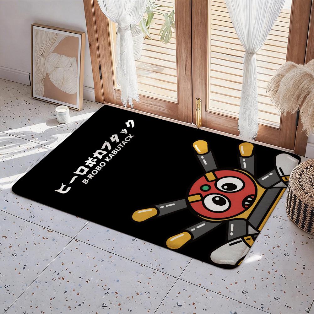Cartoon C Robo Kabutack Fußmatte Eco Flanell Fußmatte Rutschfest Geruchlos Innenboden Teppich Weicher Kurzer Plüsch Hausmatte