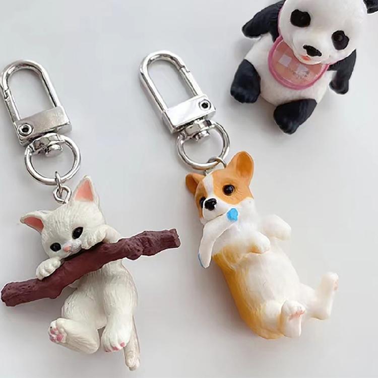Cartoon Cat Dog Keychain Pendant Hangings Decoration Bag Backpack Bag Charm