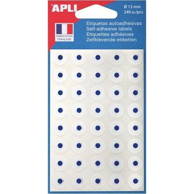 Pouch of Adhesive Eyelets - AGIPA - White - 240 Pieces - Diameter 13 Mm - Polypropylene