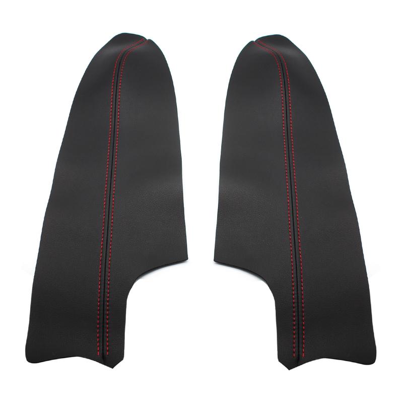 4pcs Car Door Handle Panels Armrest Microfiber Leather Cover Trim For Nissan New Qashqai J11 2016 2017 2018 W/fittings