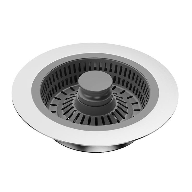 Kitchen Sink Strainer and Stopper Combo Drain Cover Anti Clogging Metal Accessories Practical Effectively Popup Sink Stopper
