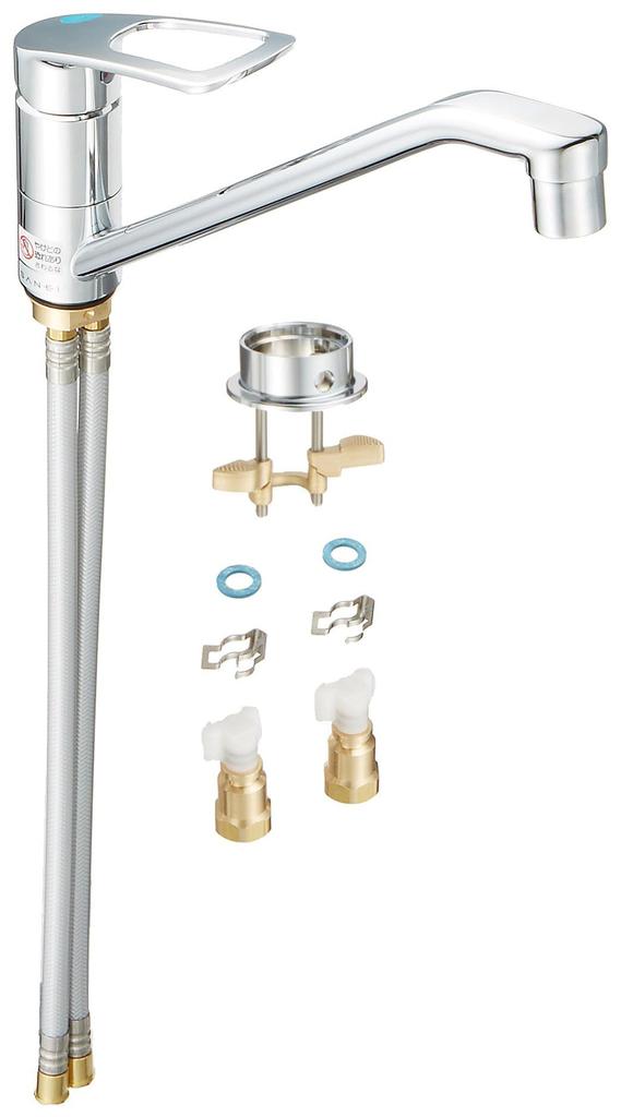 SANEI company Sanei Faucet Single mixer faucet for construction (former name Manufacturing) one-hole kitchen, eco-friendly, top-side K8712E2TJV-13