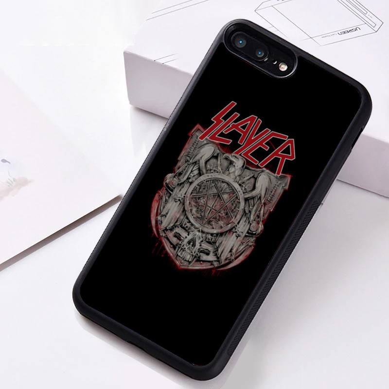 Slayer Heavy Metal Rockband Telefonfodral Gummi för iPhone 12 pro max mini 11 pro XS MAX 8 7 6 6S Plus X 5S SE 2020 XR fodral