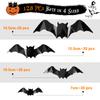 3d Bats Wall Stickers 4 Sizes Halloween Decorative Decals Wallpaper For Walls Doors Glass Tiles