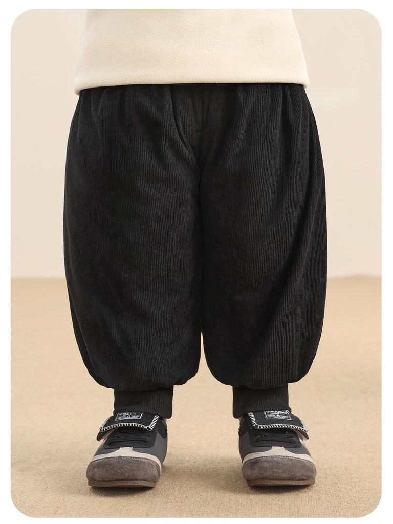 Kaka Panda Kids' Winter Warm Cotton Pants - Thickened Long Pants for Boys, Girls, Toddlers, and Babies.