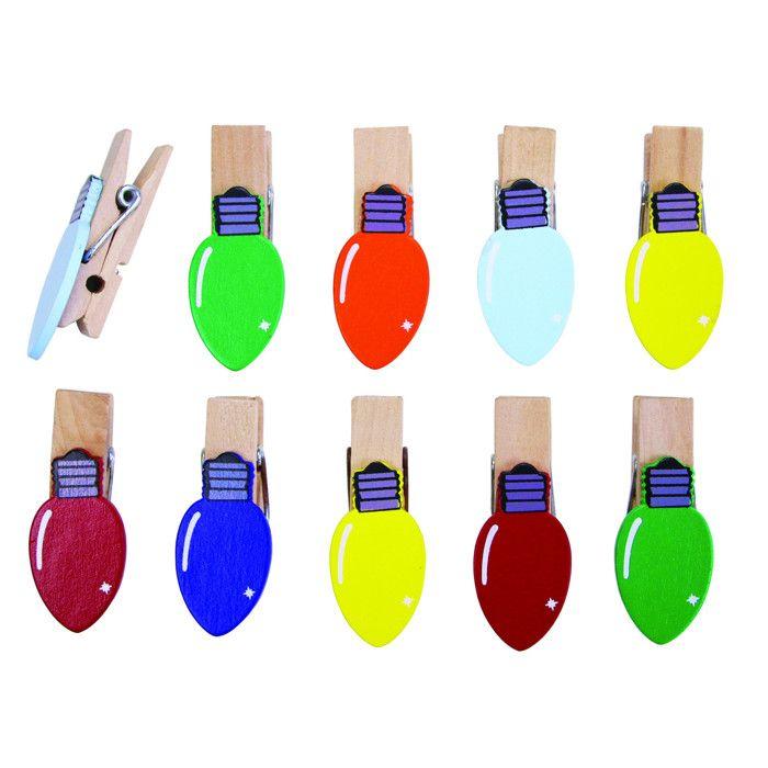 Mini Pince à linge en bois Lumignons 5,5 cm 10 pièces