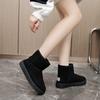0 New snow boots women's short boots winter fur integrated low tube short boots thickened cotton