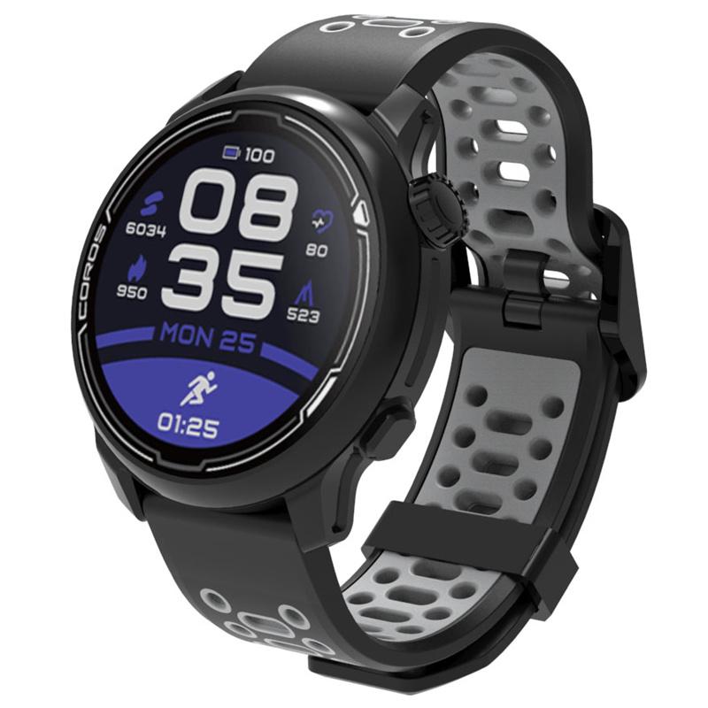 

Для Coros Pace 2/Garmin vivoactive 5/GarminActive 5/Venu Sq 2 Двоколірний ремінець для годинника 20 мм Силіконовий ремінець Black/Grey