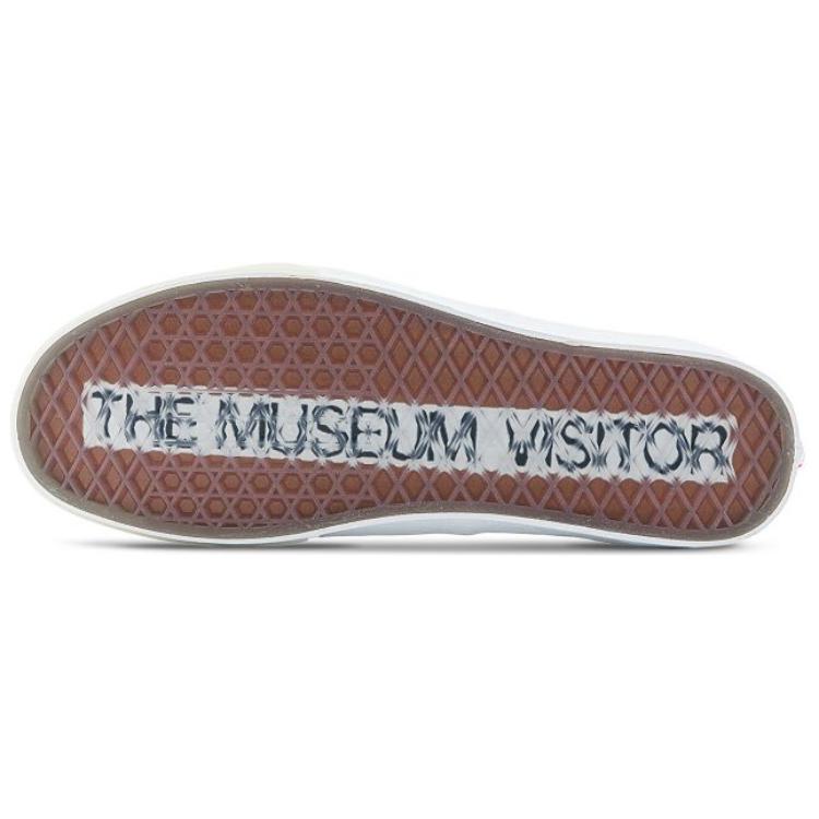 

New The Museum Visitor x Vans Authentic Coverage Wear Resistant Low Top Skateboard Shoes Unisex White VN000CRTBPH1 38