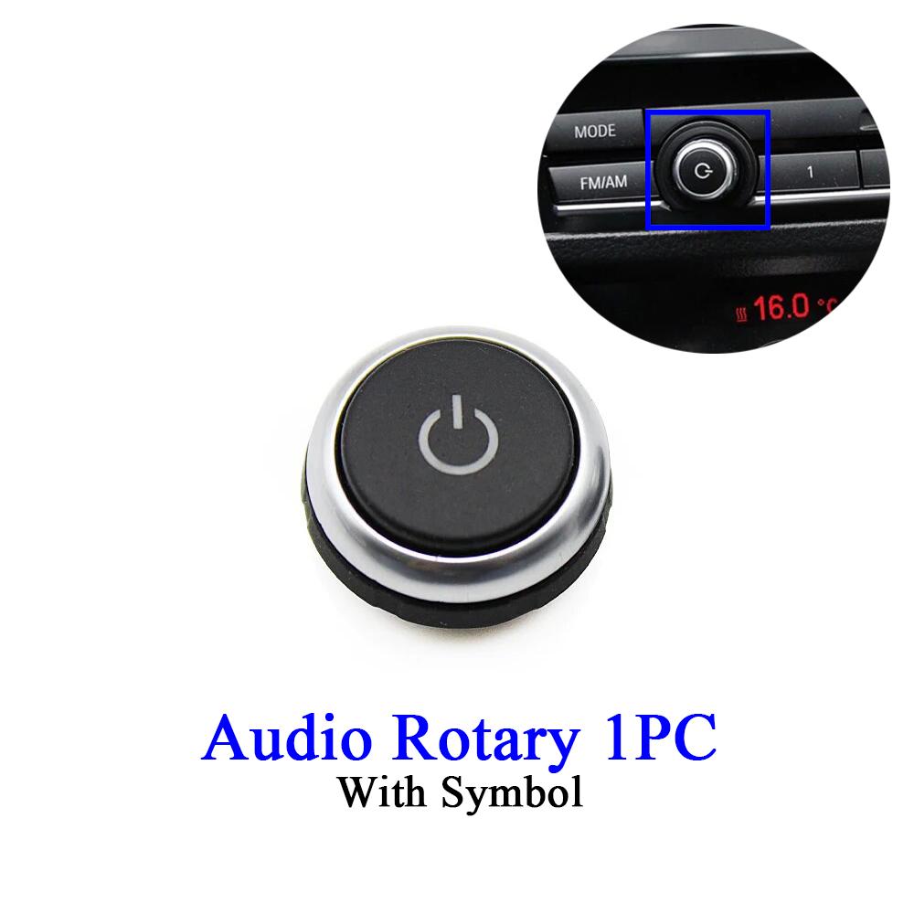 For BMW 5 7 Series F10 F01 F02 F07 F15 F16 Car Front Console Radio Switch Volume Knob CD Machine Switch Button 63139328426 With Symbol 1PC