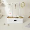 Multifunctional Jewelry Drawer Space Saving Jewelry Holder Stand with Drawer for Home Accessory Organization