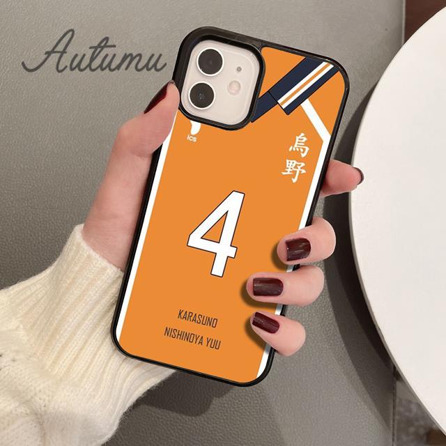 Haikyuu!!Husă pentru telefon Karasuno Team Uniform pentru iPhone 11 12 13 14 Pro Max mini XR XS SE 2020 7 8 Plus Samsung S21 S22