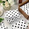 1set/ 50pcs Polka Dot Tissue Paper, Gift Wrapping Paper White Black Art Paper, Birthday Gift, Gift Party DIY Crafts 14 X 20 Inches