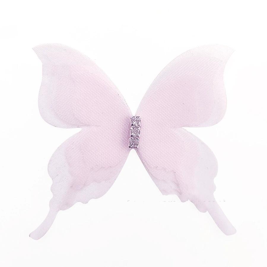 10 Stück Farbverlauf Organza Stoff Schmetterling Applikationen 3D 5CM Chiffon Schmetterling Verträumt Durchscheinend DIY Nähen Basteln Dekoration