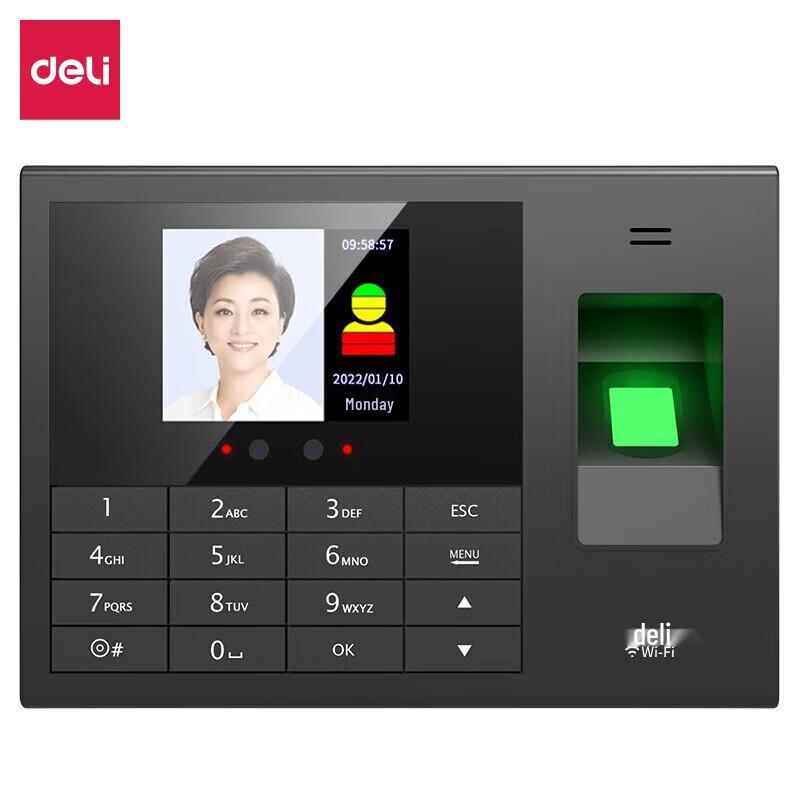 Deli 3765CS Smart Cloud Time Clock with Face & Fingerprint Recognition