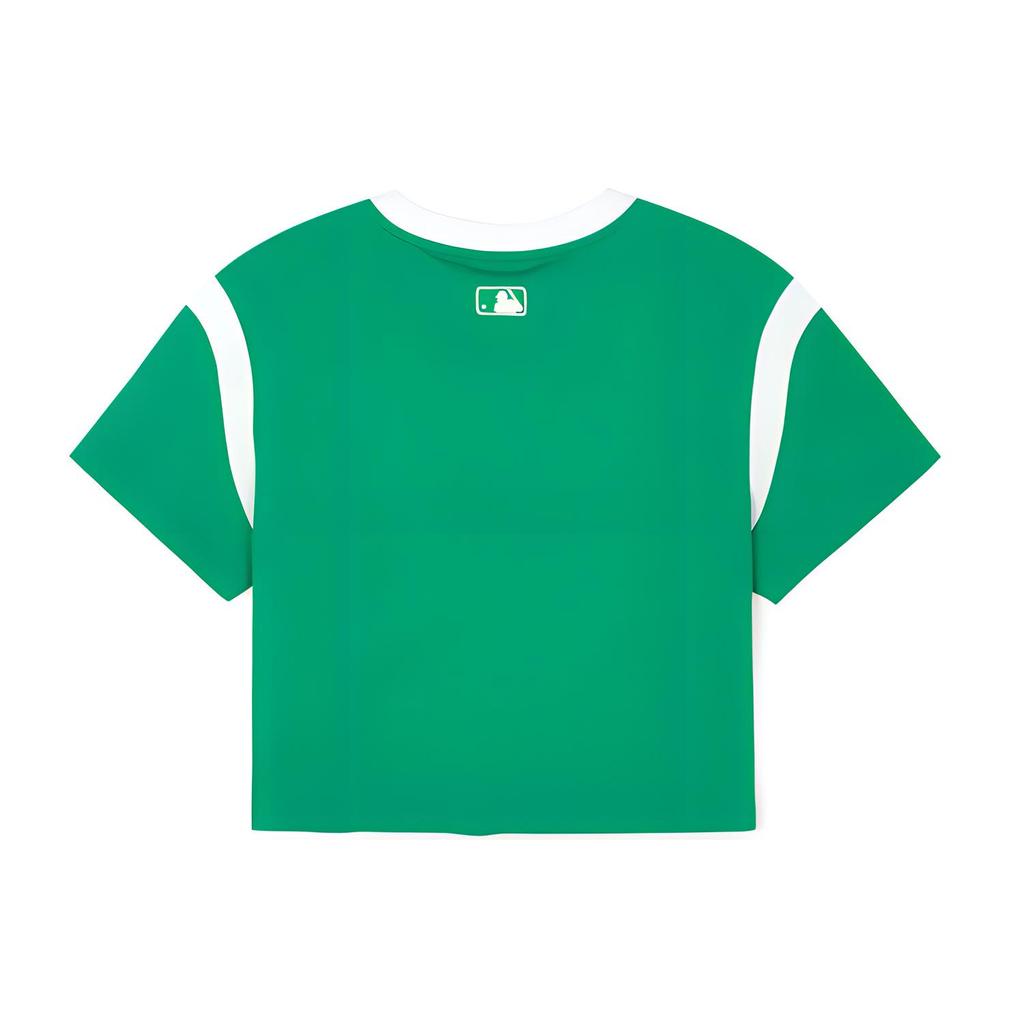 New MLB Drop Shoulder Sleeve T Shirt Women's Green 3FTSV0343-45GNN