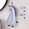 JINGRUIXIANG Cute Cartoon Coral Fleece Hanging Hand Towel (2-Pack)