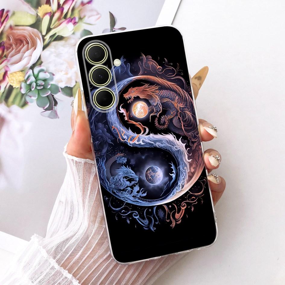 Hülle Für Samsung Galaxy A17 A37 A57 5G Cover Neue Stilvolle Blume Klare Weiche Silikon Handyhülle Für Samsung A 17 A 37 A 57 Stoßfänger