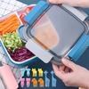11pcs -Double Layered Lunch Box, Portable Fruit Salad Food Container, Microwave Lunch Box with Spoon and Fork