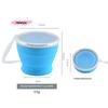 Portable Silicone Folding Water Cup Outdoor Heat Resistant Telescopic Collapsible Foldable Mug With Lid For Travel Camping