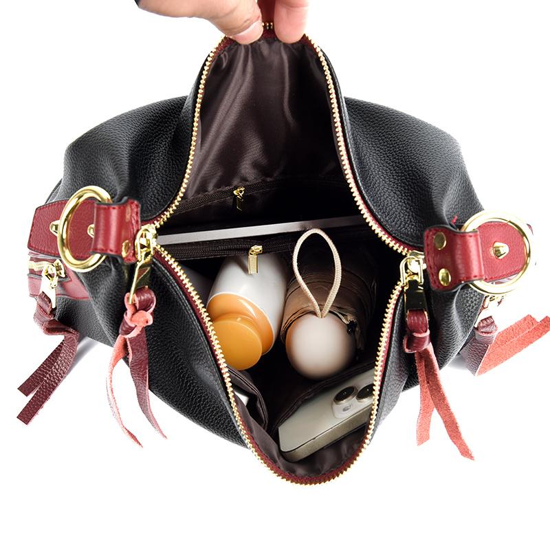Borsa a Mano Trendy da Donna Inverno 2025 Borsa a Tracolla Casual per Mamme Borsa da Shopping Multifunzione con Chiusura a Zip