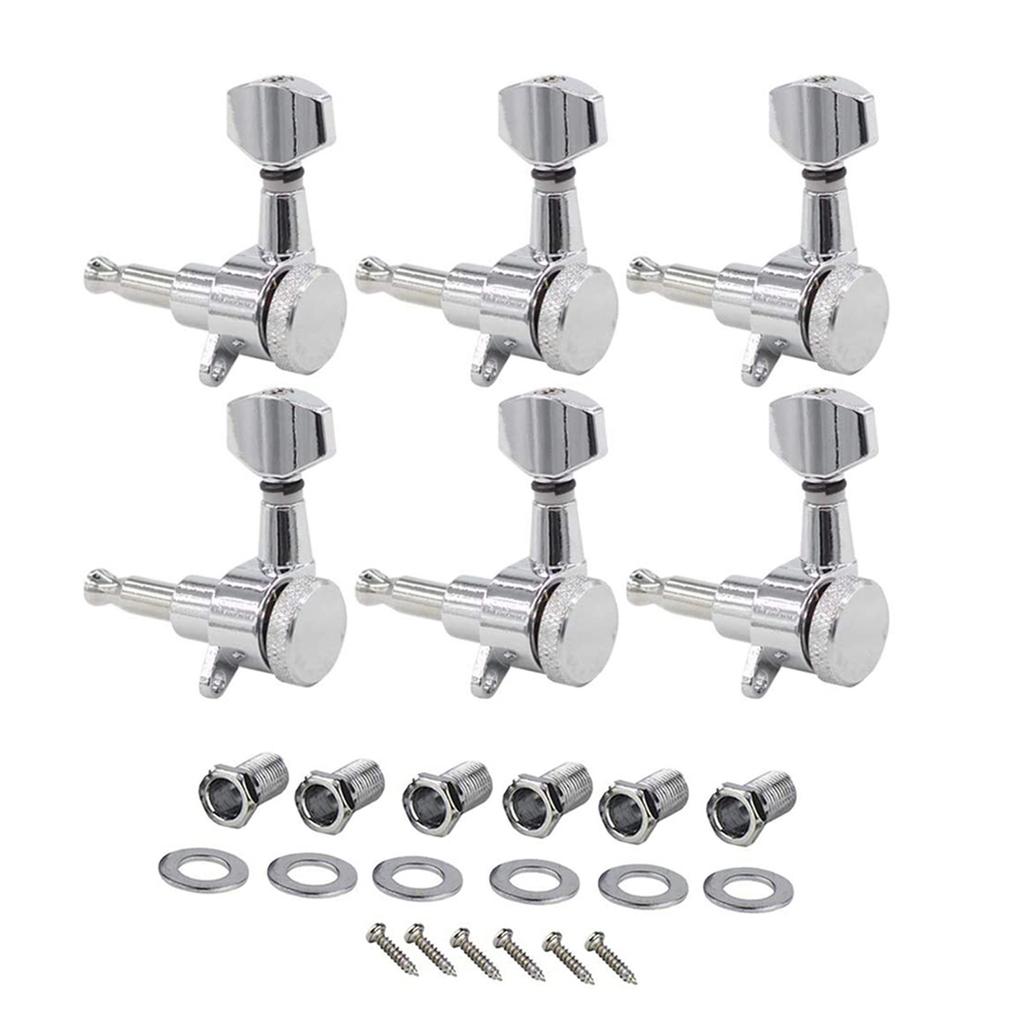 Inline Chrome Electric Guitar Locking Pick Set Suitable for ST TL Style Electric Guitar, Chrome