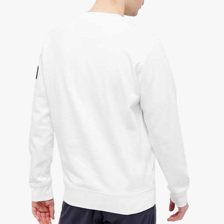Stone Island Ss21 Sleeve Label Crewneck Sweatshirt Men sweatshirt White 741566060-V0001