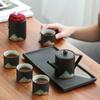 Hand-Painted Zen Tea Cup Handmade Retro Chinese Style Stoneware Master Cup Ceramic Kung Fu Tea Set Ceramic Cup Small