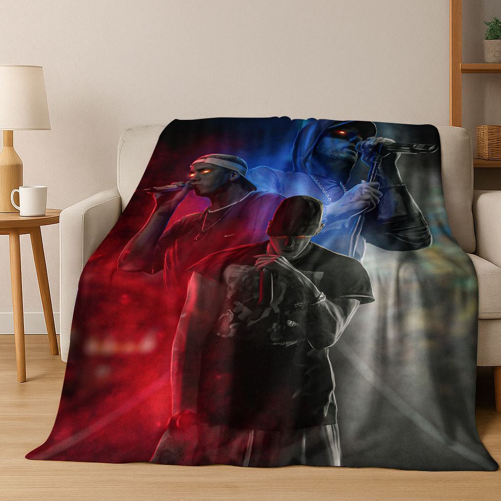 Tupac 2pac Rapper Eminem Hip Hop Rap God Art Flannel Blanket,Cozy Soft Throw Blanket for Home Bedroom Bed Sofa Cover Kids Gift