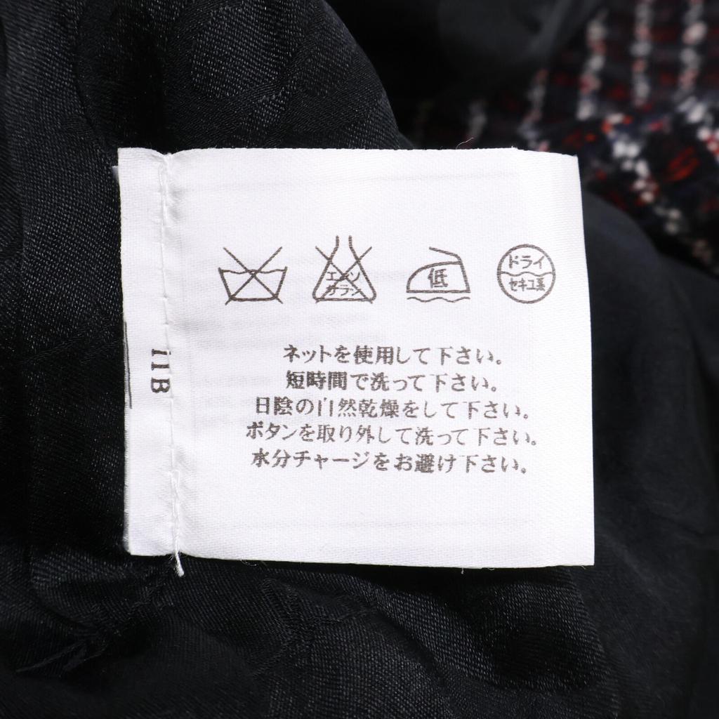 Chanel [/Domestic Regular] 08A P33861V24329 Cashmere/silk Blend Tweed 1B Tailored Jacket Jacket 34 Navy systemUsed