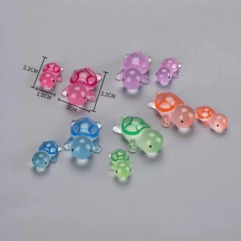 Leuchtende Schildkröten Miniatur Ornamente: DIY Schreibtisch Hängedeko Set