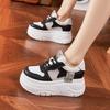 Inner Height-increasing Little White Shoes Women's 2025 Summer New Hollow Mesh Sandals Fashionable Versatile Muffin Thick-soled Women's Shoes