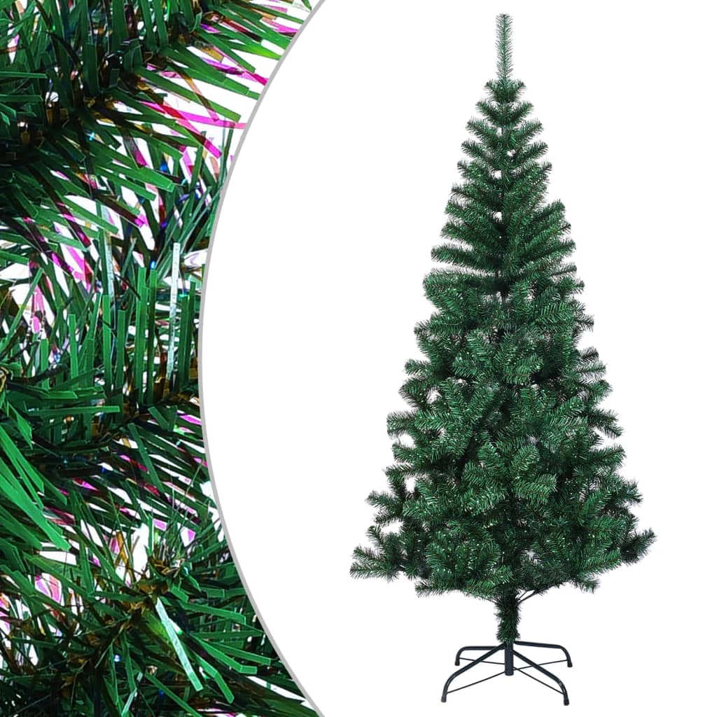 Vidaxl Artificial Christmas Tree with Iridescent Tips, Green, 150 Cm