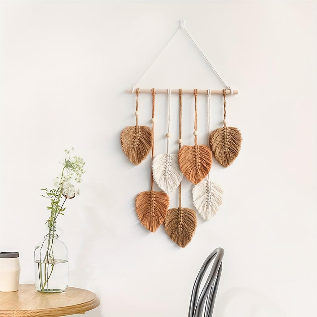 1 Piece Macrame Jungle Nursery Decor, Leaf Garland, Green Theme Decor, Nursery, Classroom Room Decor, Christmas Gift