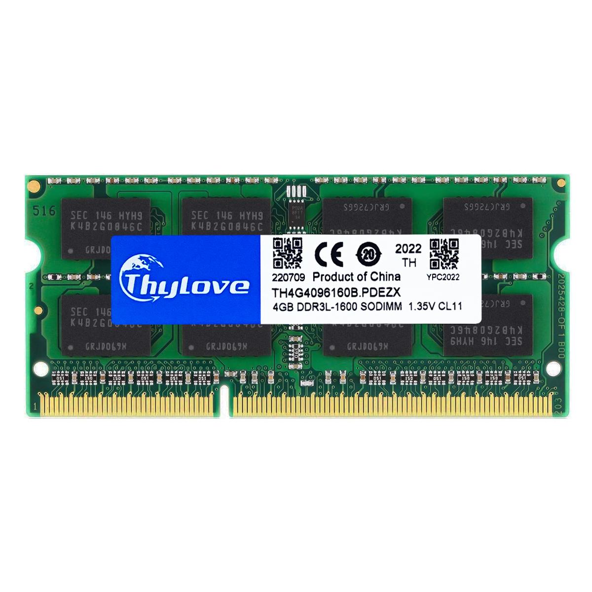 

Память Thylove DDR3L 4 ГБ 1600 МГц PC3L-12800 для ноутбука