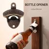 1 pièce Ouvre-bouteille mural vintage en fonte - Idéal pour la maison, les bars et les fêtes | Remover durable pour capsules de bouteilles de bière et de vin