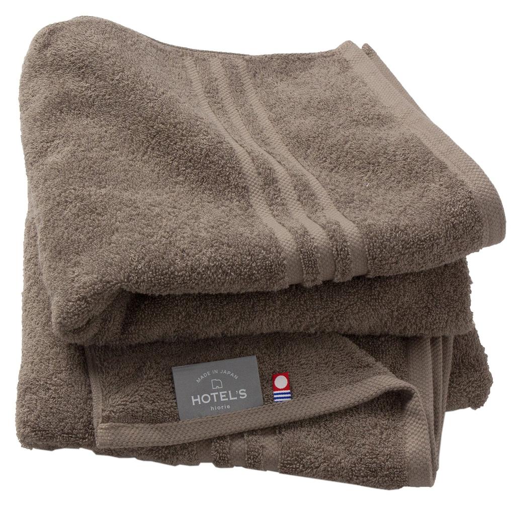 Imabari Certified Mini Bath 45 x Set of Mocha Highly Solid Made in Imabari Brand Towels, hiorie, Approx. 100cm, HOTEL'S, 2, Brown, 100% Cotton,