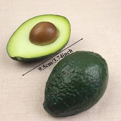 1 Realistic PU Avocado Replica - a Lifelike Half-avocado Decoration for Store Displays, Photo Props, Kitchen Decorations, Mixed-