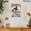 Vintage Metal Tin Sign Ideal Gift xInch Broomstick Parking Only Metal Signs for Man Cave Bedroom Home Wall Art Decor Plaque