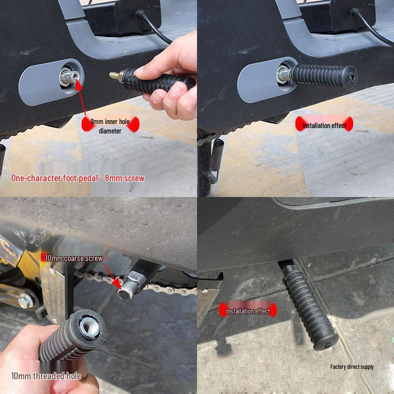 Diama New Standard Electric Bicycle Pedals & Footrests for Battery Car Modification