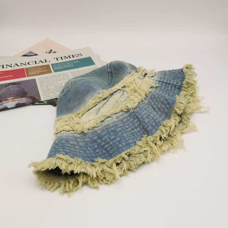 Spring Autumn Fashion Cowboy Fisherman Hat Outdoor Sunshade Sun Hat Retro Hairy Pot Hat Female