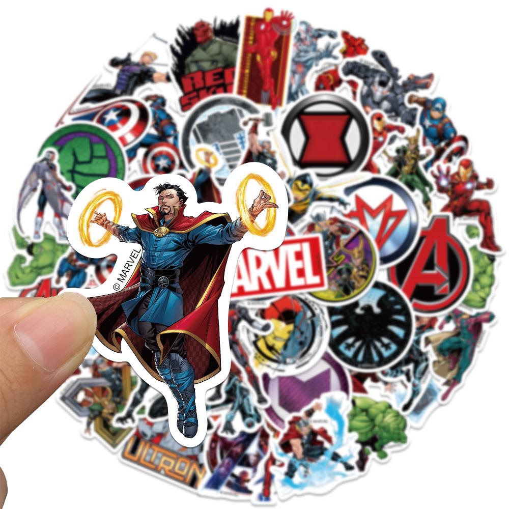 50 100PCS Marvel The Avengers Scrapbook Stickers DIY Diary Laptop Luggage Skateboard Graffiti Decal Fun Stylish Classic Toys
