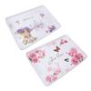 Plastic Serving Tray Rectangular 15.4x10.6in Reusable Food Platter for Snack Fruit Cookies Desserts 