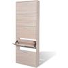 VidaXL Wooden Shoe Cabinet with 5 Compartments Oak Look