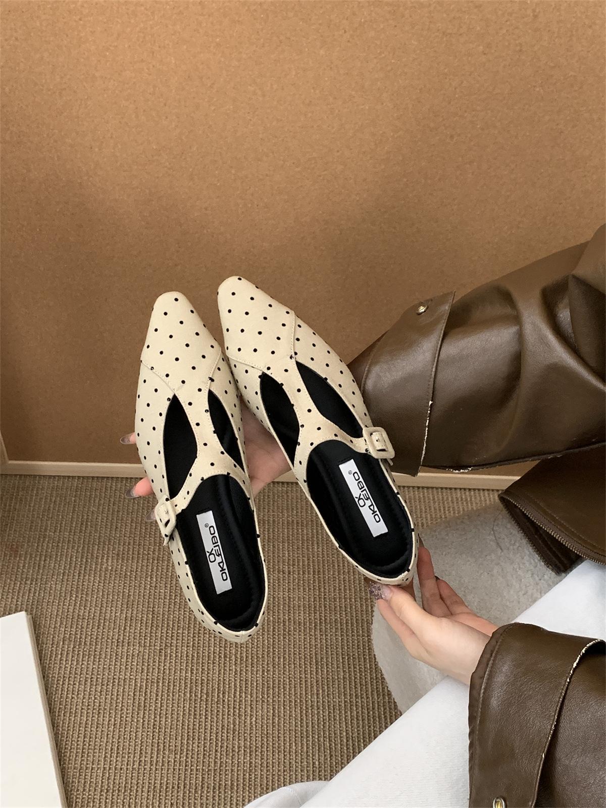 

Korean version of the design sense of spring and autumn fairy style thick heel single shoes French retro with skirt temperament Mary Jane shoes 39