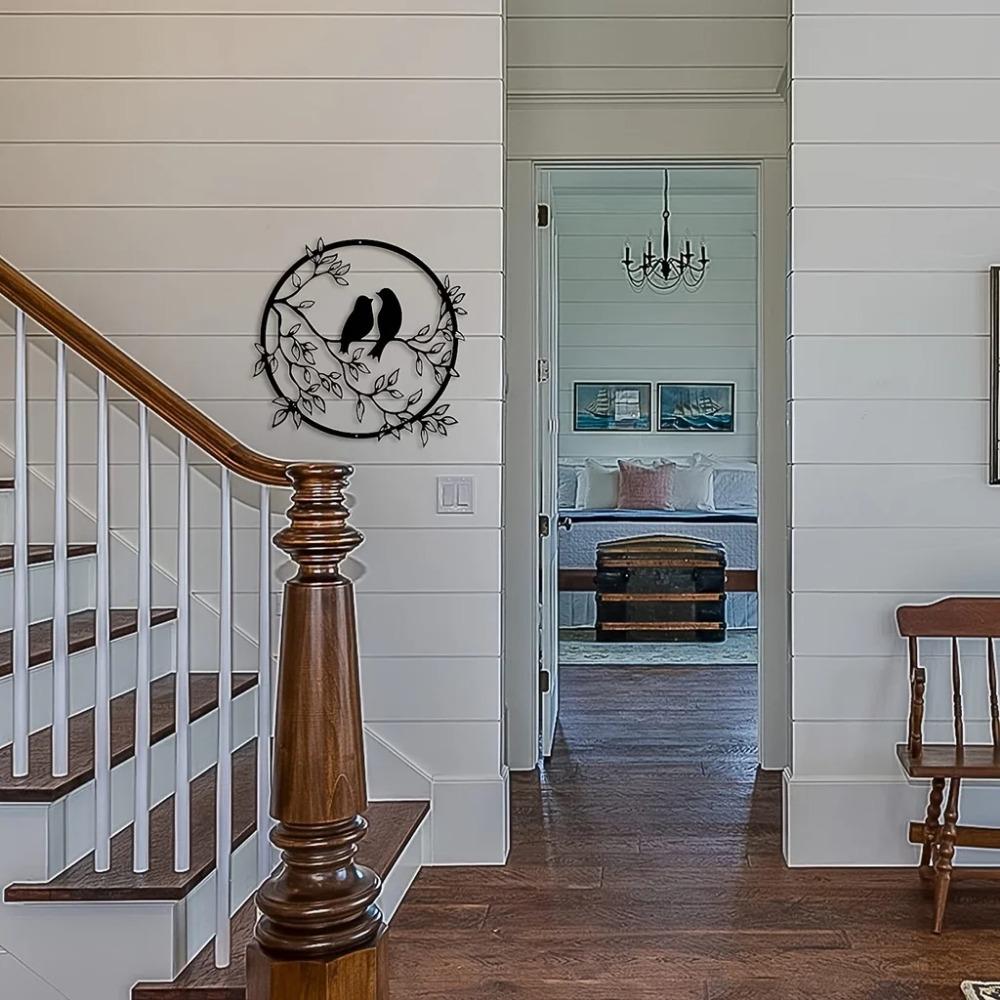 Bird On Tree Branch Metal Wall Art - Stunning Decor for Living Room, Office, and Home, Ideal for Housewarming