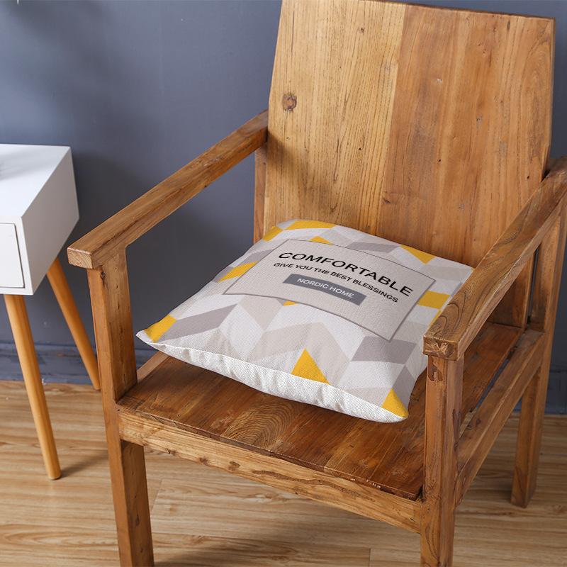 Modern Minimalist Style Linen Pillowcase Household Goods Soft-decorative Sofa Pillowcase Geometric Abstract Pillowcase