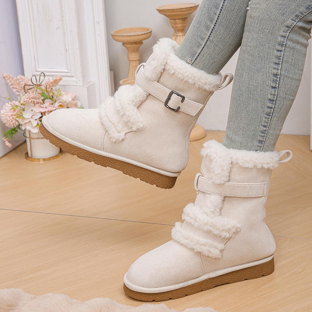 Fashion Boots Women Non Slip Waterproof Winter Snow Boots Platform Shoes for Women Warm Ankle Boots Cotton Padded Shoes Botas De Mujer
