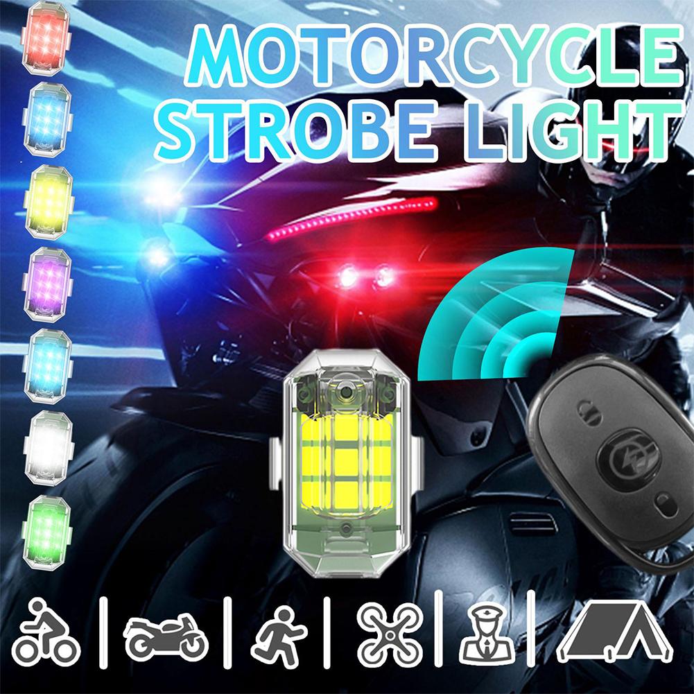 Wireless LED Strobe Light Remote Control Warning Lamp Flash Indicator Anti-collision For Car Auto Motorcycle Drone Cruise
