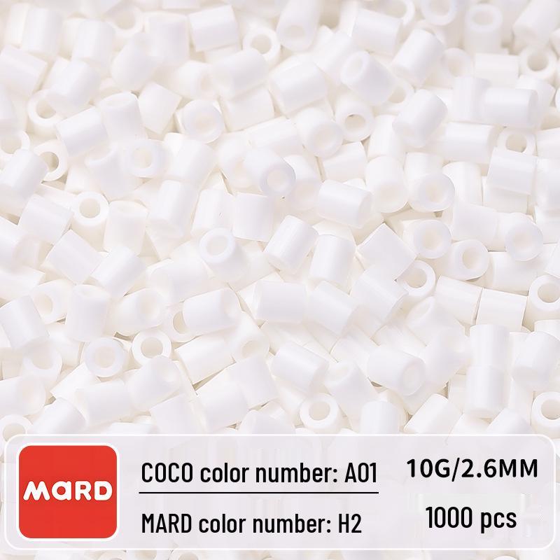 Black & White Perler Beads Refill Pack, 2.6mm Full Set for DIY Fusion Crafts & Educational Toys